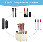 Marbrasse Desk Organizer, 360-Degree Rotating Pen Holder, 5-Compartment Pencil - Image 6