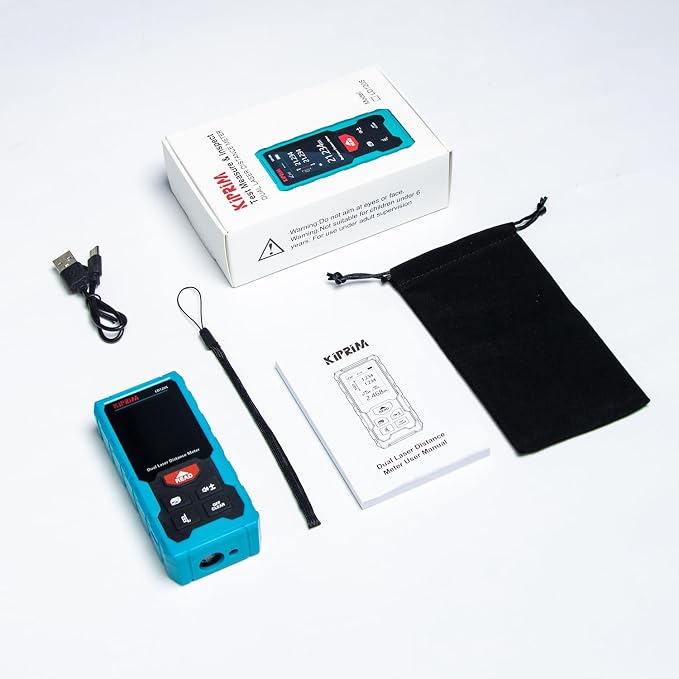 Kiprim 393ft Dual Laser Distance Measuring Tool LD120S, 120m Total Range - Image 9