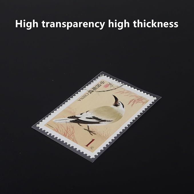 Klmnop OPP Stamp Protection Bags in 8 Models, Total 800 Stamp Sleeves - Image 3