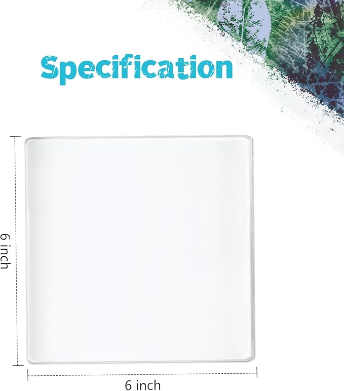 Vollence 6" X 6" Reusable Gel Monoprinting Plate Reusable Art Plate - Image 2