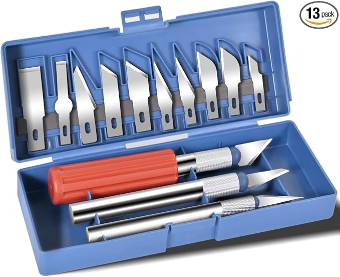 13-piece Precision Exacto Knife Set, including hobby and craft knives as well by Unknown
