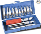 13-piece Precision Exacto Knife Set, including hobby and craft knives as well by Unknown