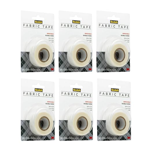 Scotch Removable Fabric Tape, 3/4 in x 180 in Rolls, Model FTR-1-CFT by Unknown