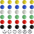 30 PCS Glass Marbles 6 Colors for Wahoo Marble Games 6 Dices 0.63in | Set of 30 - Image 6