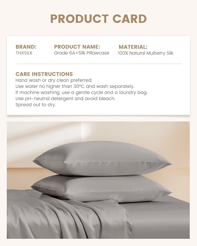 THXSILK 100% Mulberry Silk Pillowcase - Image 8