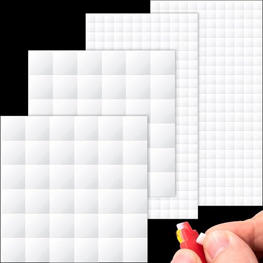 Joez Wonderful 4 Sheets Foam Adhesive Squares, 0.63in & 0.24in by Joez+Wonderful