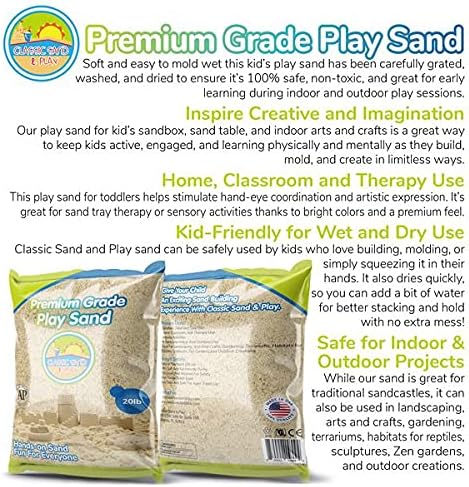 Classic Sand and Play Sand for Sandbox, and Outdoor Use, 20 lb. Bag, Wet Castle - Image 2