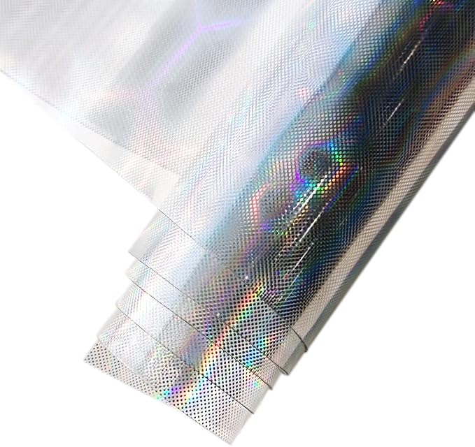 HYANG Transparent Pentagon PVC Super Clear Holographic Vinyl Faux Leather by HYANGHAVEPUPVCALLLEATHER