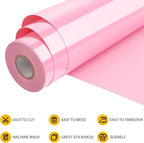 VinylRus Heat Transfer Vinyl-12” x 35FT Pink Iron on Vinyl Roll - Image 4