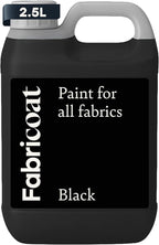 Fabricoat Black Fabric Upholstery Paint & Dye | 2500ml / 85 fl oz | Restore or by Fabricoat