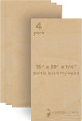 Baltic Birch Plywood 15 x 30 x 1/4 Inch - 6 mm Craft Wood by Woodpeckers