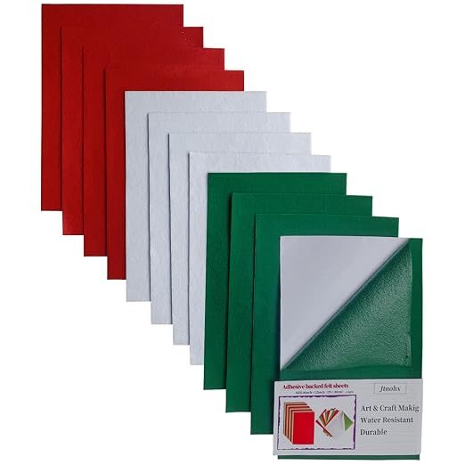 Jtnohx Self Adhesive Felt Sheets, 12 Pieces Felt Fabric by Jtnohx