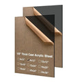 KINLINK 8x12 Plexiglass Sheets 1/8 inch Thick - 3mm Black Transparent Cast by KINLINK