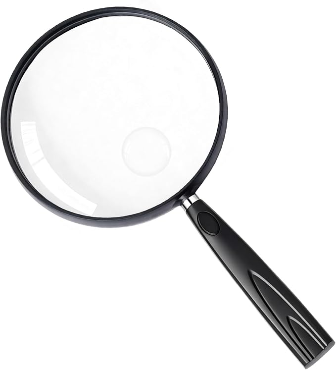 Feosky Handheld Reading Magnifier, 10X Magnifier, 130mm Shatterproof Lens by Feosky