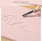 8 Pack 4"x6" Pale Pink Linoleum Blocks - Image 4