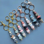 6Pcs Beadable Keychain Bars Blanks Bead Keychain Bar Metal Beaded Keychains - Image 6