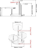 QWORK Round Acrylic Products Display Riser Stands, 3 Tier Jewelry Display Stands - Image 2