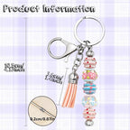 Zioyihan 40 Pcs Beadable Keychains Bars Metal Beaded Keychain Blank Keychain - Image 2