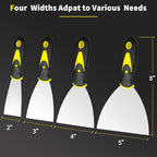 Putty Knife, Stainless Steel Paint Scraper, Taping Knife Tool - Image 5