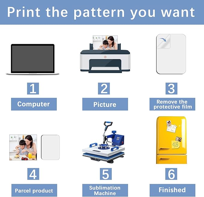 80PCS Sublimation Magnet Blanks Bulk 5.5x7.5 CM Rectangle - Image 5