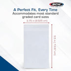 BCW Resealable Graded Card Sleeves | 100 Pack | Universal Fit - Image 3