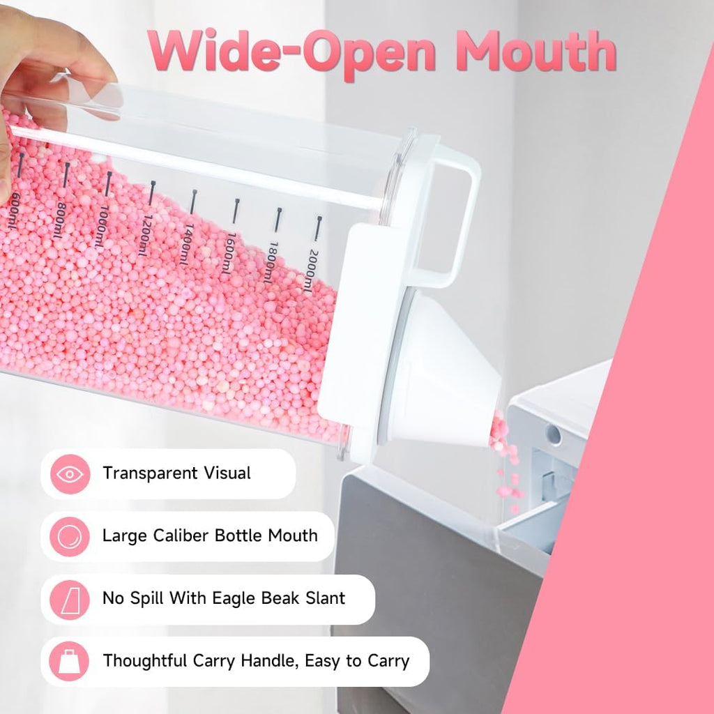 Tokokimo Laundry Powder Dispenser, Laundry Detergent Dispenser for Laundry Room Organization and Storage, Laundry Beads Container, Suitable for Scent Beads, Washing Powder