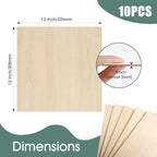 20 Pack Basswood Sheets 1/8x12x12 Inch 3mm Basswood - Image 2