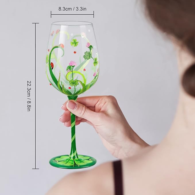 NymphFable Ladybug Wine Glass Hand Painted Wine Glass Personalised Ladybug - Image 6