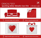 ORACAL 851 Cast Intense Silver Metallic Sparkle Glitter Craft Film Premium - Image 7