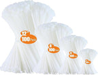 Zip Ties Assorted Sizes 400 Pack 4/6/8/12 Inch Cable Ties Heavy Duty Plastic by WLEAD
