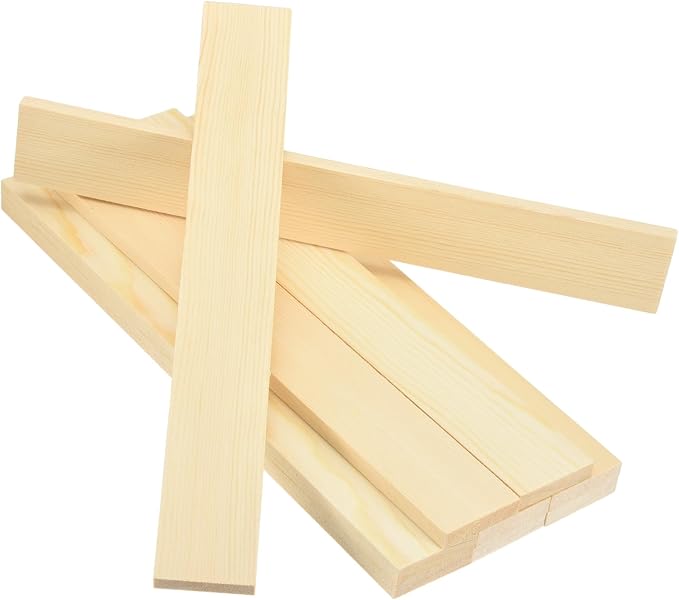 MECCANIXITY 10Pcs Wood Strips Slats, 5/16" x 1‑5/8" x 12" Thin Wood Sticks Flat by MECCANIXITY