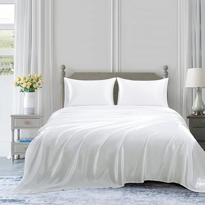 Homiest White Satin Flat Sheet - Image 5
