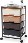 SYKIARIOL Utility Cart with 4 Drawers, Rolling Storage Cart with Drawers by SYKIARIOL
