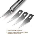 Nicpro 120 PCS Hobby Blades Set SK-5, Utility Refill #2 Art Blades Refill - Image 4