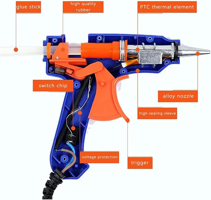 Mini Hot Glue Gun 10pcs Glue Stick Hot Glue Gun Set - Image 4