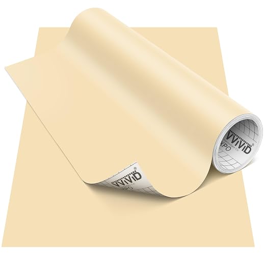VViViD DECO65 Matte Pastel Beige Permanent Adhesive Craft Vinyl by VVIVIDVINYL