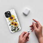 ZHEGAILIAN Case for iPhone 14 Pro Max, Sunflower Faux Stained Glass Effect - Image 3