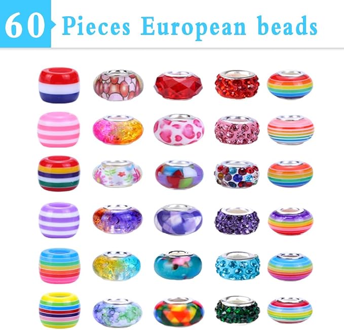 AIPRIDY Charm Bracelet Making Kit, Unicorn Mermaid Crafts Gifts Set Can - Image 4