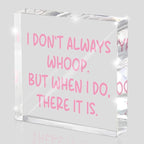 Fun Pink Decoration, 4x4 inches Acrylic Desktop Ornament, Suitable by MUZRUYOU