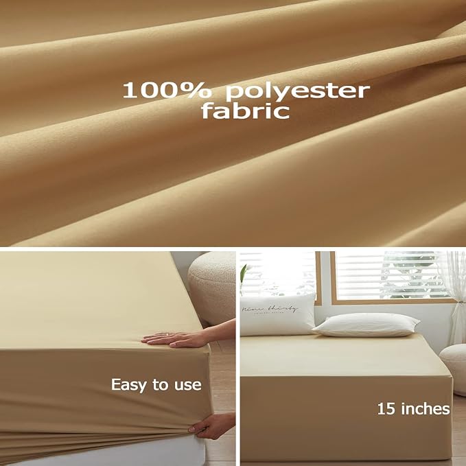 Bedding Queen Size Fitted Sheet Only- Bottom Matress Fitted Sheet-Fits 15inches - Image 3