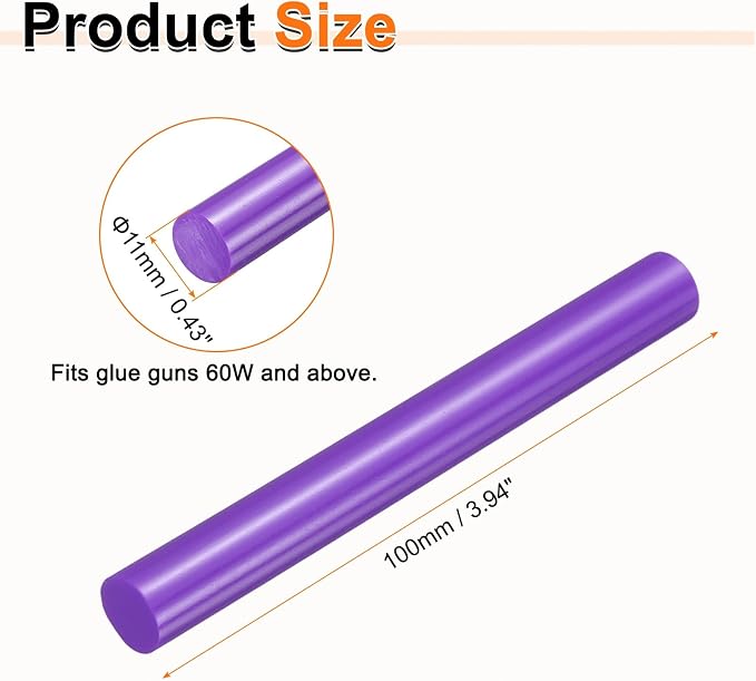 HARFINGTON 10pcs Hot Glue Sticks 0.43" Dia x 3.94" Long EVA Mini Hot Melt - Image 2