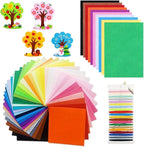 60 PCS Felt Fabric Sheets Craft Kit, Thick Nonwoven Felt, by Unknown
