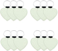 12 Pcs Sublimation Blank Keychains, PU Leather White Keychains Ornament Pendants by Goodhelperathome