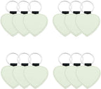 12 Pcs Sublimation Blank Keychains, PU Leather White Keychains Ornament Pendants by Goodhelperathome