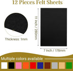 12 Pcs Felt Sheets, 7x11 Inch Stiff Felt - Image 2