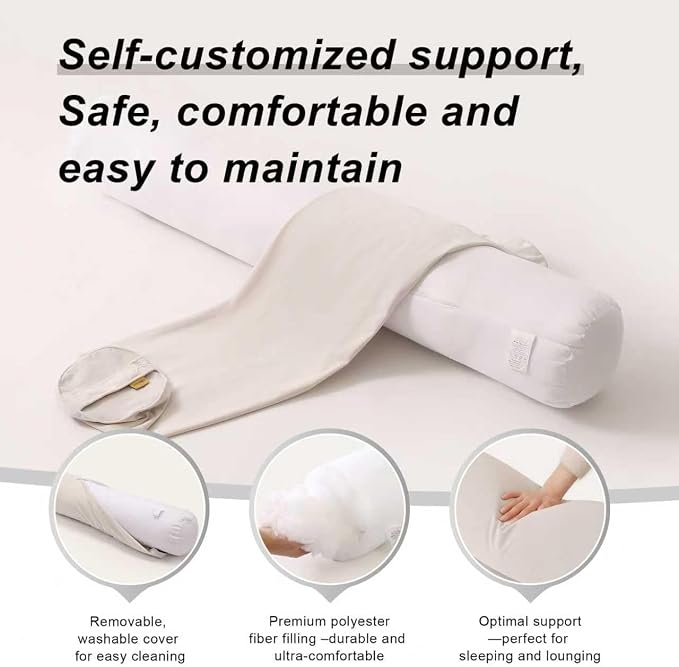 Body Pillow for Adults, Long Round Pillow, Big Cylindrical Pillow, Large Full - Image 4