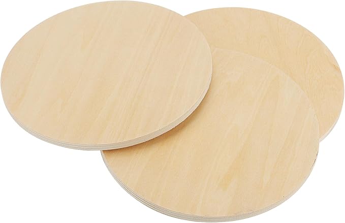 SHEUTSAN 24 PCS 6 x 6 Inch Blank Wood Circles, 1/4 Inch Thick Unfinished Wood - Image 6