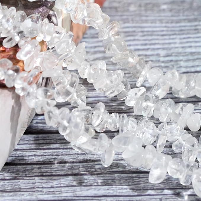 Crystal Chips with Holes for Jewelery Making 5mm-8mm Natural Gemstone Beads - Image 3