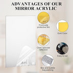 JMIATRY 4PCS Silver Acrylic Mirror Sheets 1/8 Thick, 12 x 16 Inch Silver - Image 7