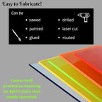 BuyPlastic L-043 Yellow Transparent Fluorescent Colored Acrylic Plexiglass Sheet - Image 5